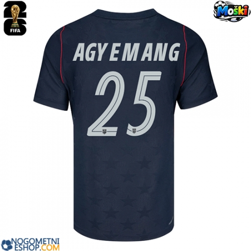 Moški Nogometni dresi Združene države Patrick Agyemang #25 Gostujoči SP 2026 Kratek Rokav